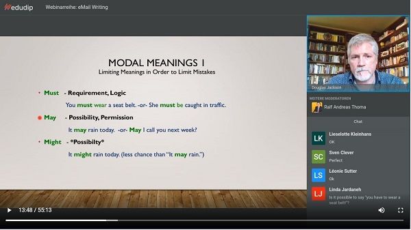 Modal verb meanings and usage